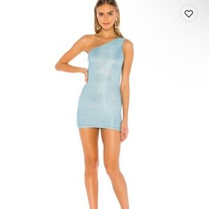 Light blue super down dress